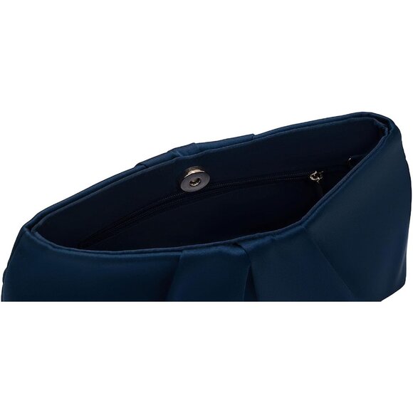 Women's Blue Unique Style Detachable Chain Bride Evening Formal Clutch Handbag - Picture 5 of 6